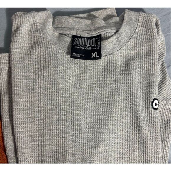 Vintage Southpole Y2K Long Sleeve Waffle Knit Thermal Shirt Skate XL Lot of 2 - Picture 3 of 9